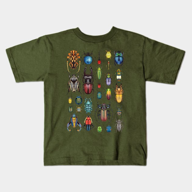 Beetle Collection Kids T-Shirt by Oh Hokey Pokey